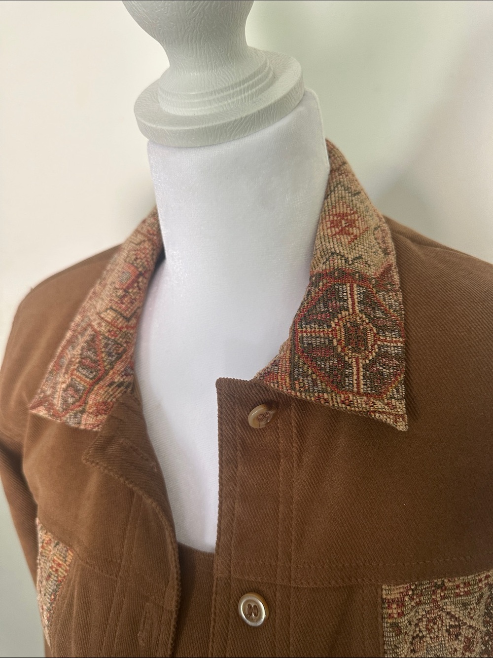 Jessica Howard vintage petite dress with Patterned Panel Jacket Sz 4P - Picture 4 of 15